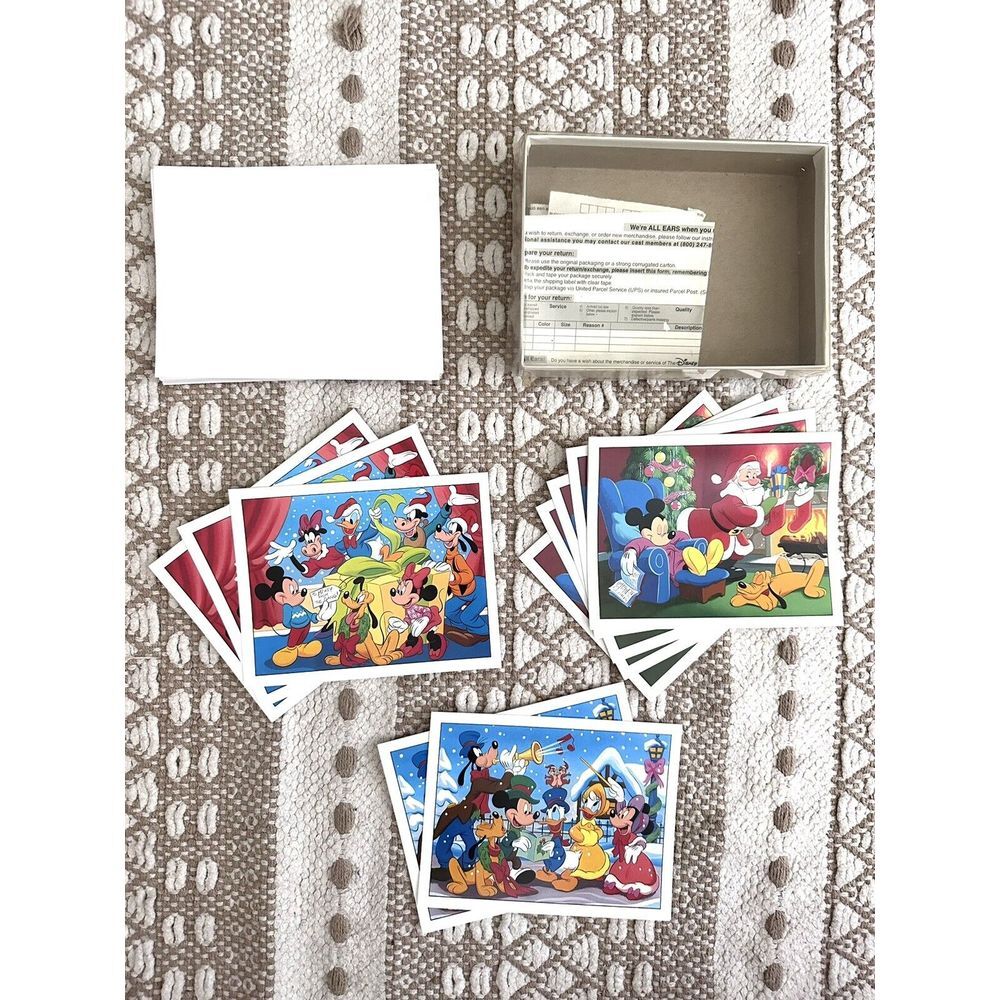 Disney Catalog Christmas Cards 10 Cards‎ And Envelopes Vintage 1996 Original Box